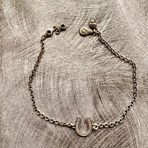 Authentic Pandora Symbol of Luck Sterling silver CZ horse shoe Bracelet